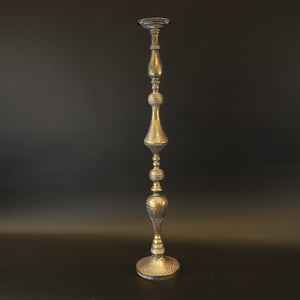 HCHD9209 - L Tall Gold Knob Candle Holder