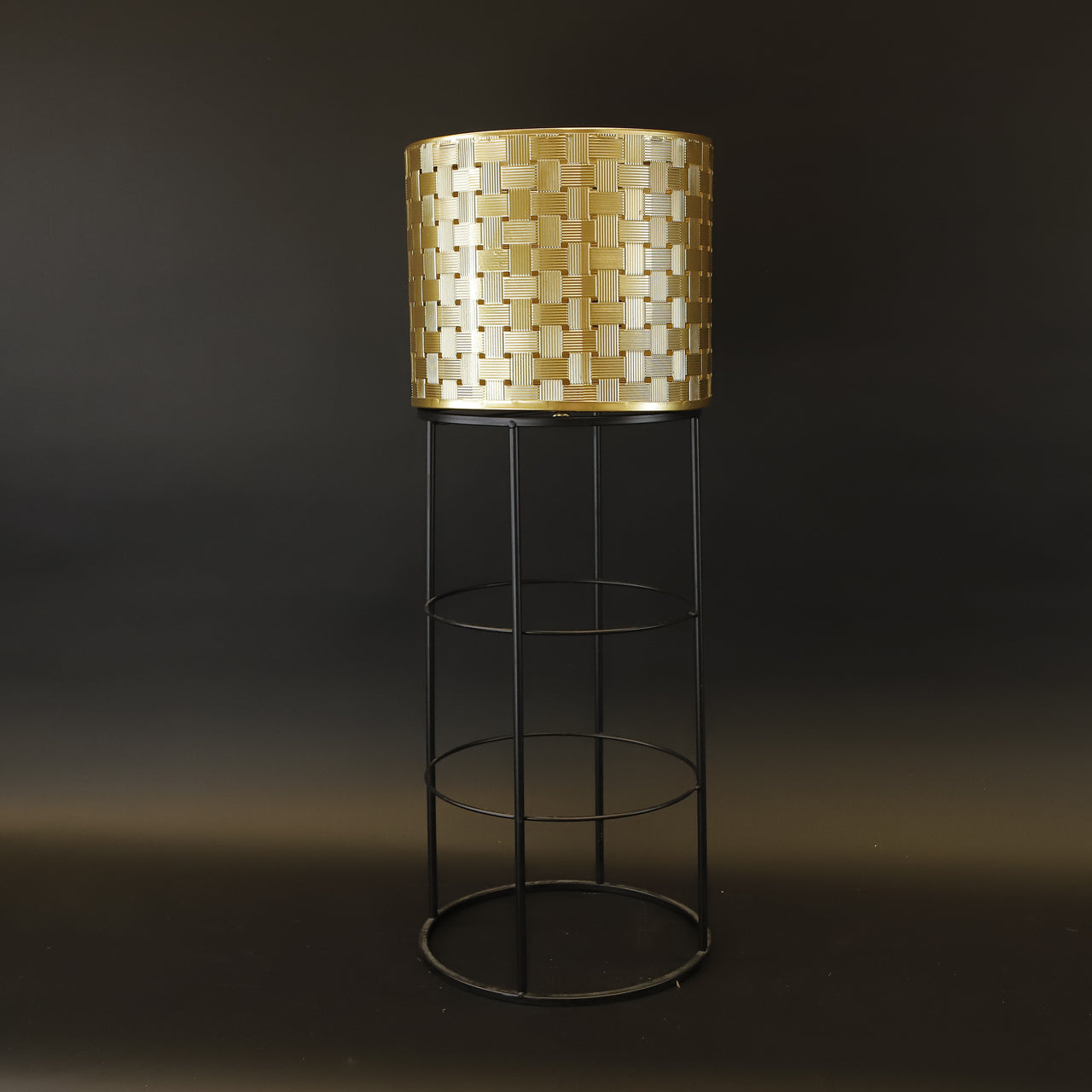 HCHD9227 - M Beaten Gold Plant Stand