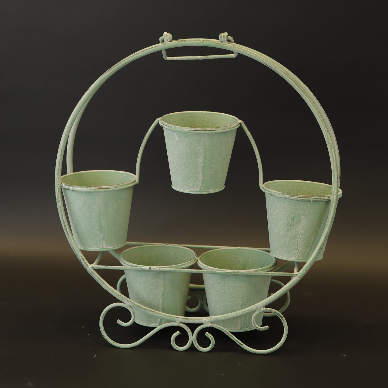 HCHD9251 - Round Green Plant Stand