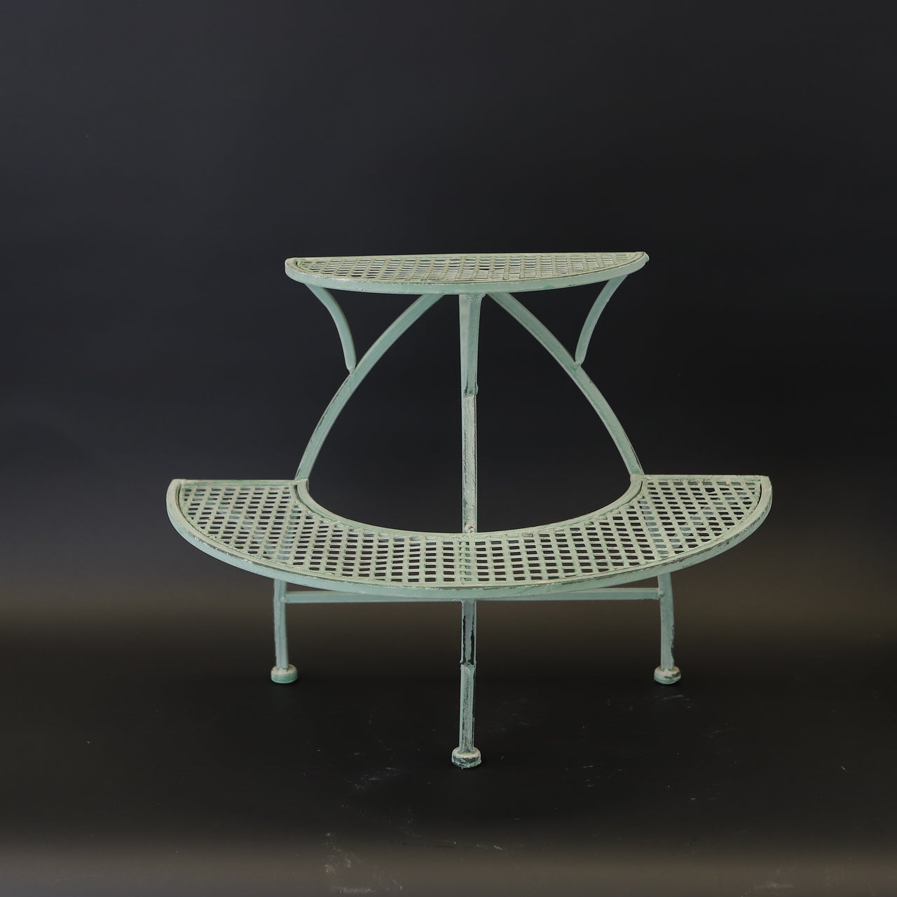 HCHD9253 - Two Tier Green Plant Stand