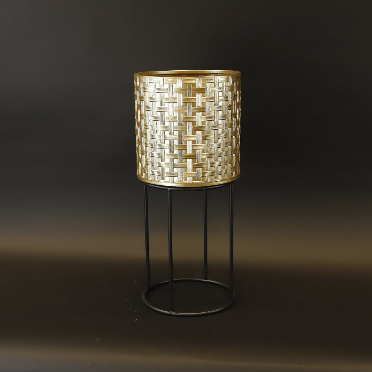 HCHD9371 - S Gold Basket Plant Stand