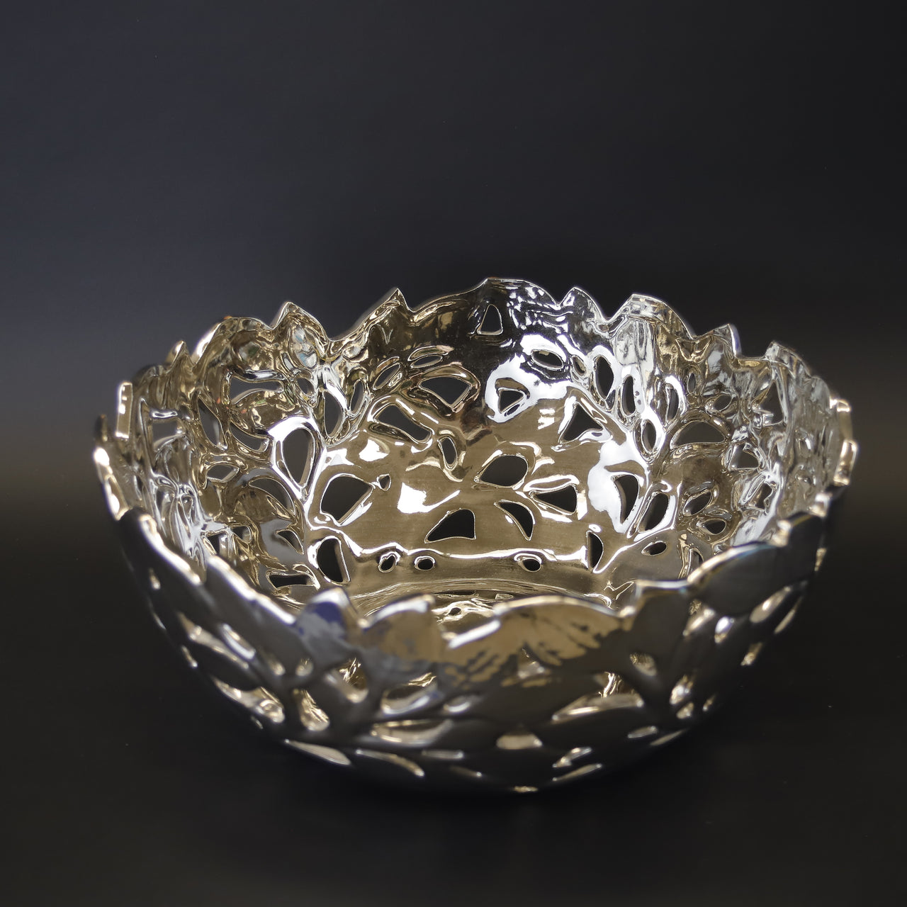 HCHD9540 - Silver Jagged Bowl