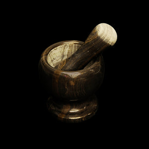 HCKE4822 - Mortar & Pestle - Charcoal Stone