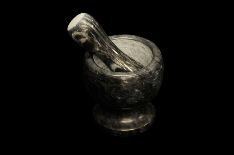 HCKE4824 - Mortar & Pestle - Grey Stone