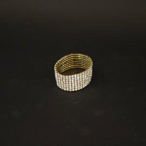 HCKE9636 - Gold Cubic Napkin Ring