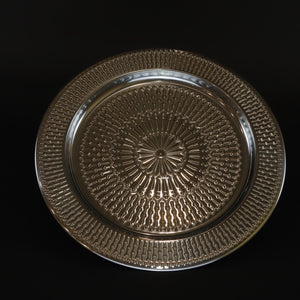HCSS6718 - Stamped Silver Round Tray