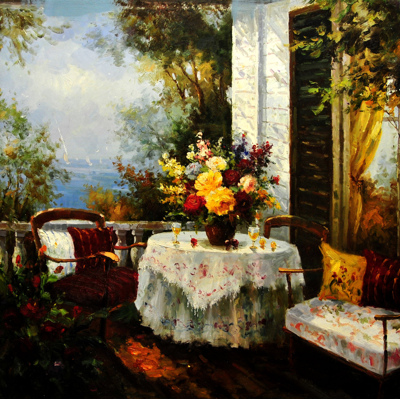LS3717617 - 36"x36" Original Oil Painting