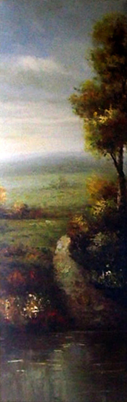 LS3919224 - 12"x36" Original Oil Painting