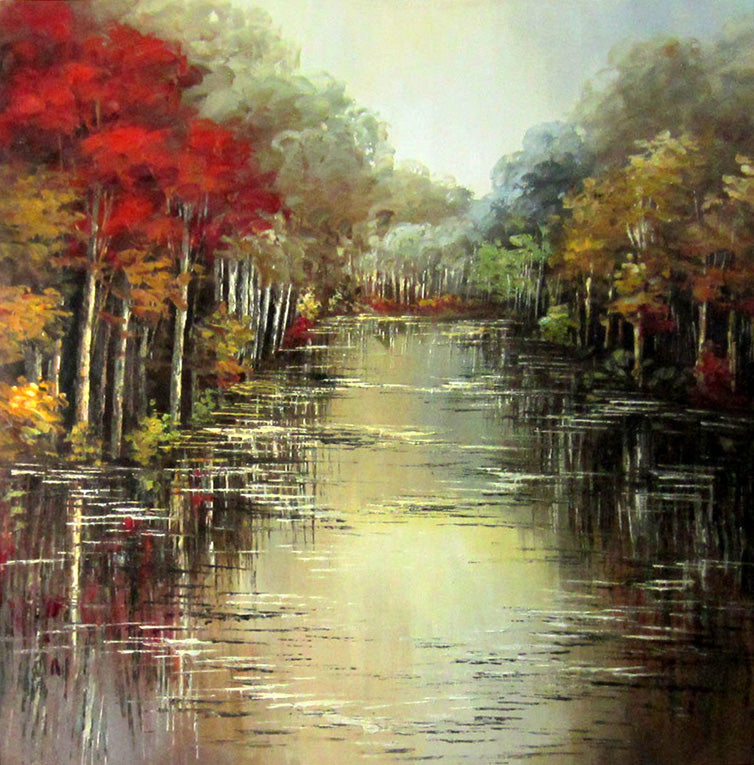 LS4015372 - 40"x40" Original Oil Painting