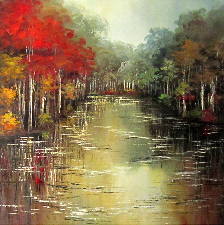 LS4015393 - 40"x40" Original Oil Painting