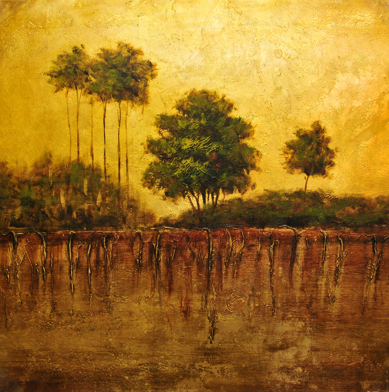 LS4017347 - 40"x40" Original Oil Painting