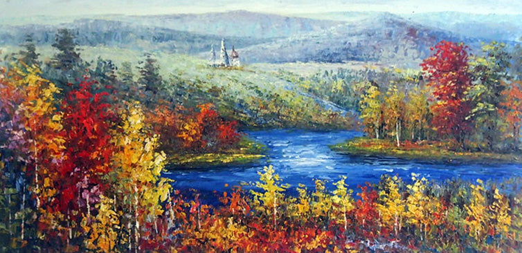 LS5017751 - 24"x48" Original Oil Painting