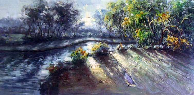 LS5017757 - 24"x48" Original Oil Painting