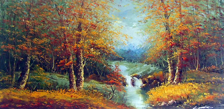 LS5017772 - 24"x48" Original Oil Painting