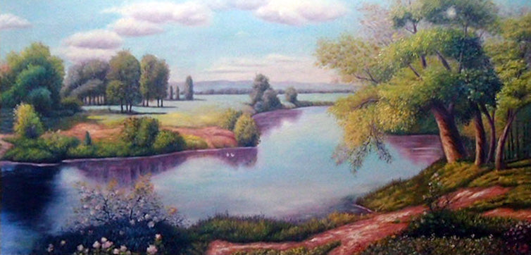 LS5019003 - 24"x48" Original Oil Painting