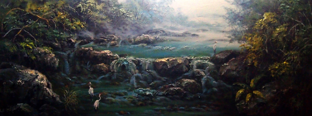 LS6820336 - 24"x72" Original Oil Painting