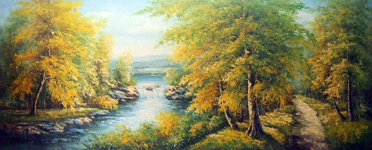 LS8018523 - 32"x80" Original Oil Painting