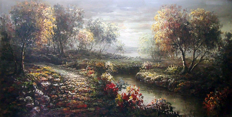 LS8118526 - 40"x80" Original Oil Painting
