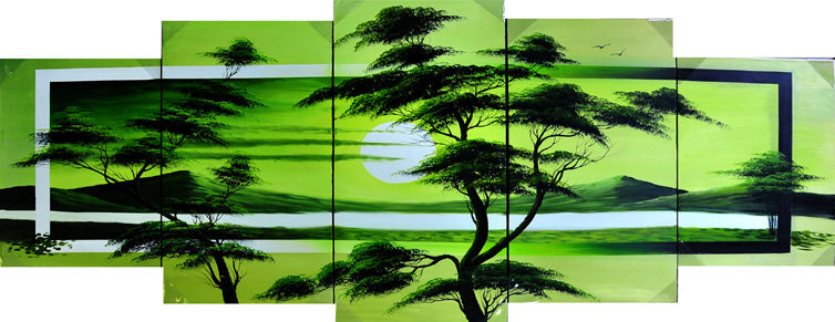 LSTT19582 - Triptych Original Oil Painting