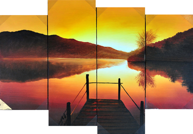 LSTT19602 - Triptych Original Oil Painting