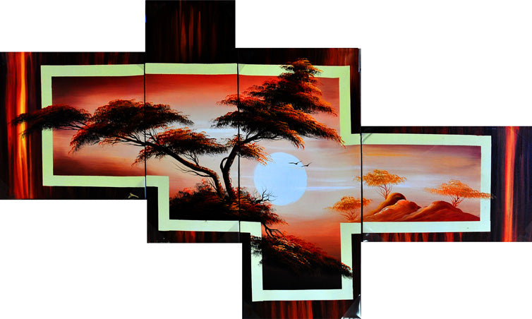 LSTT19610 - Triptych Original Oil Painting