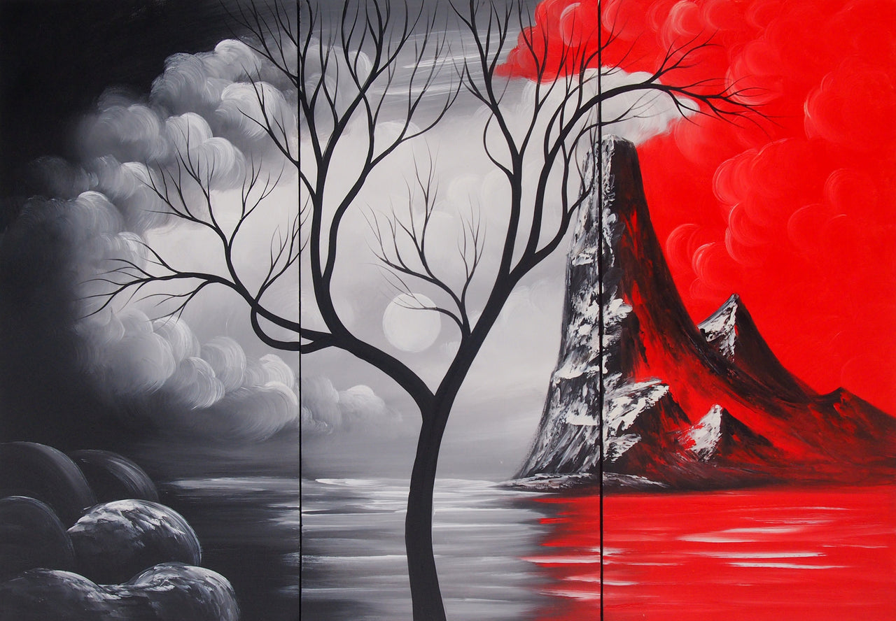 LSTT20479 - Triptych Original Oil Painting
