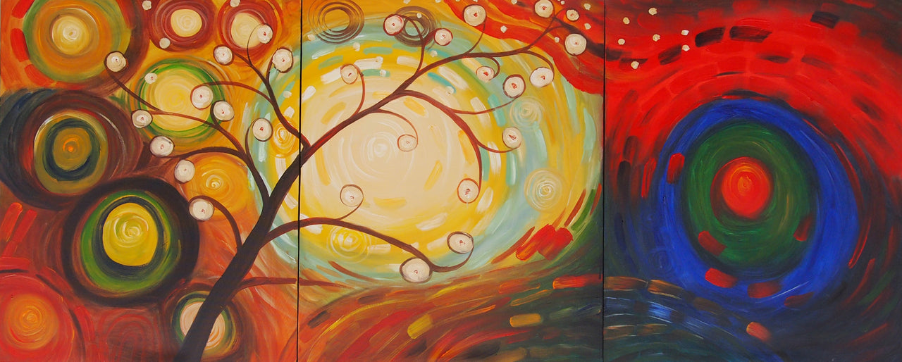LSTT20530 - Triptych Original Oil Painting