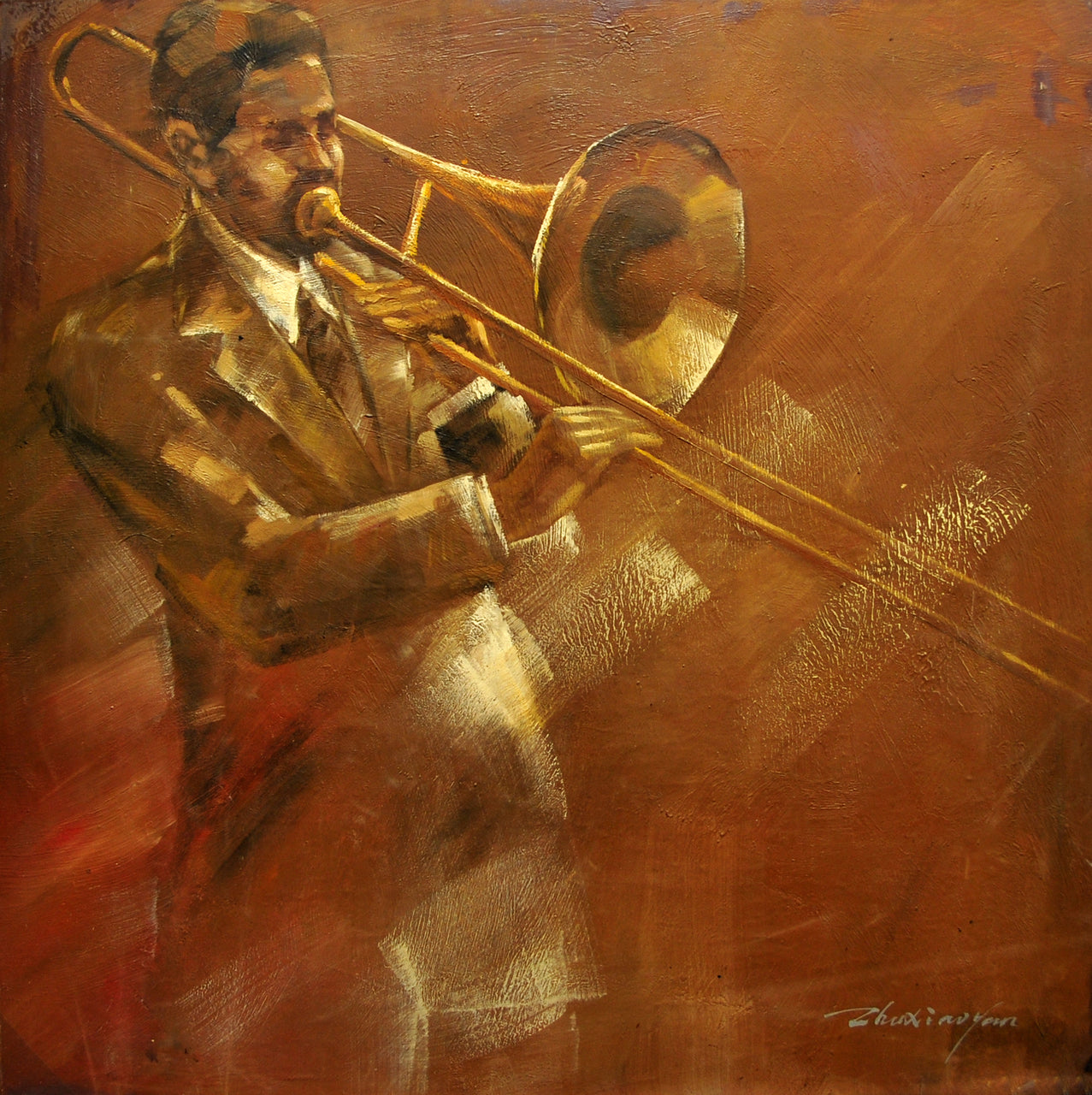MD4017203 - 40"x40" Original Oil Painting