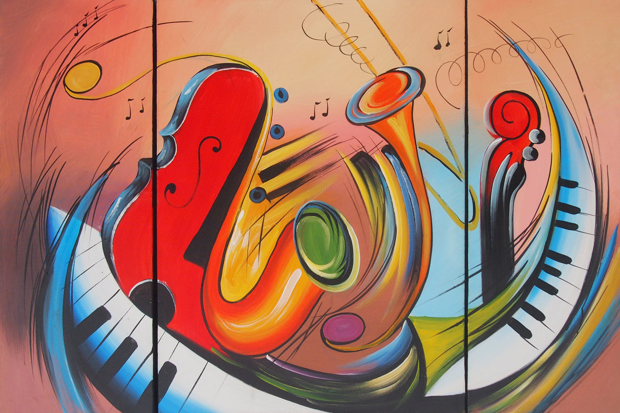 MDTT20511 - Triptych Original Oil Painting