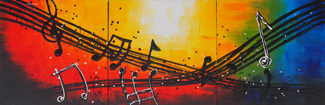 MDTT20532 - Triptych Original Oil Painting