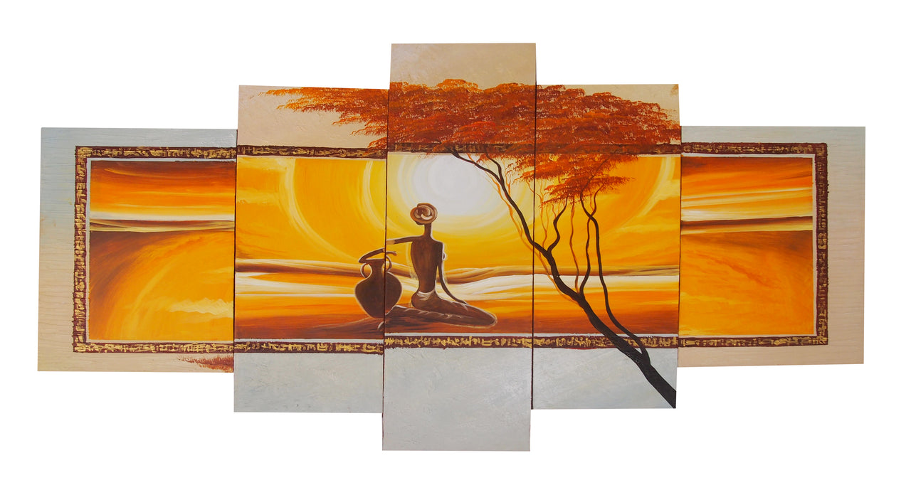 NATT20497 - Triptych Original Oil Painting