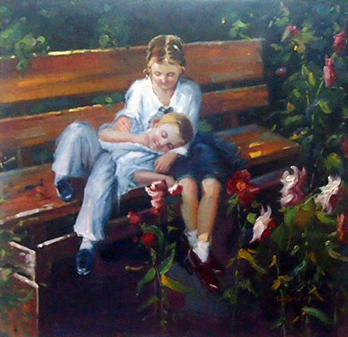 PT3718629 - 36"x36" Original Oil Painting